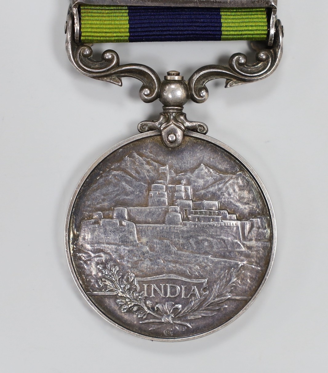 A George V Indian GSM with North West Frontier 1930-31 clasp to PTE. F.A. KINGSHOTT, R SUSSEX R